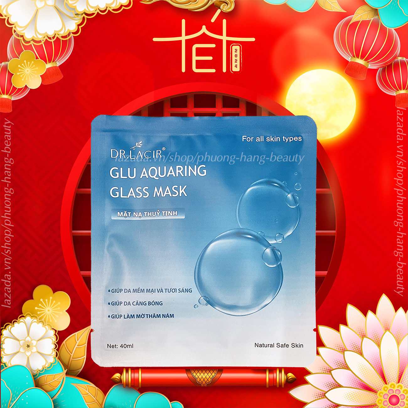 Mặt Nạ Thủy Tinh Căng Bóng Glutathione Dr Lacir