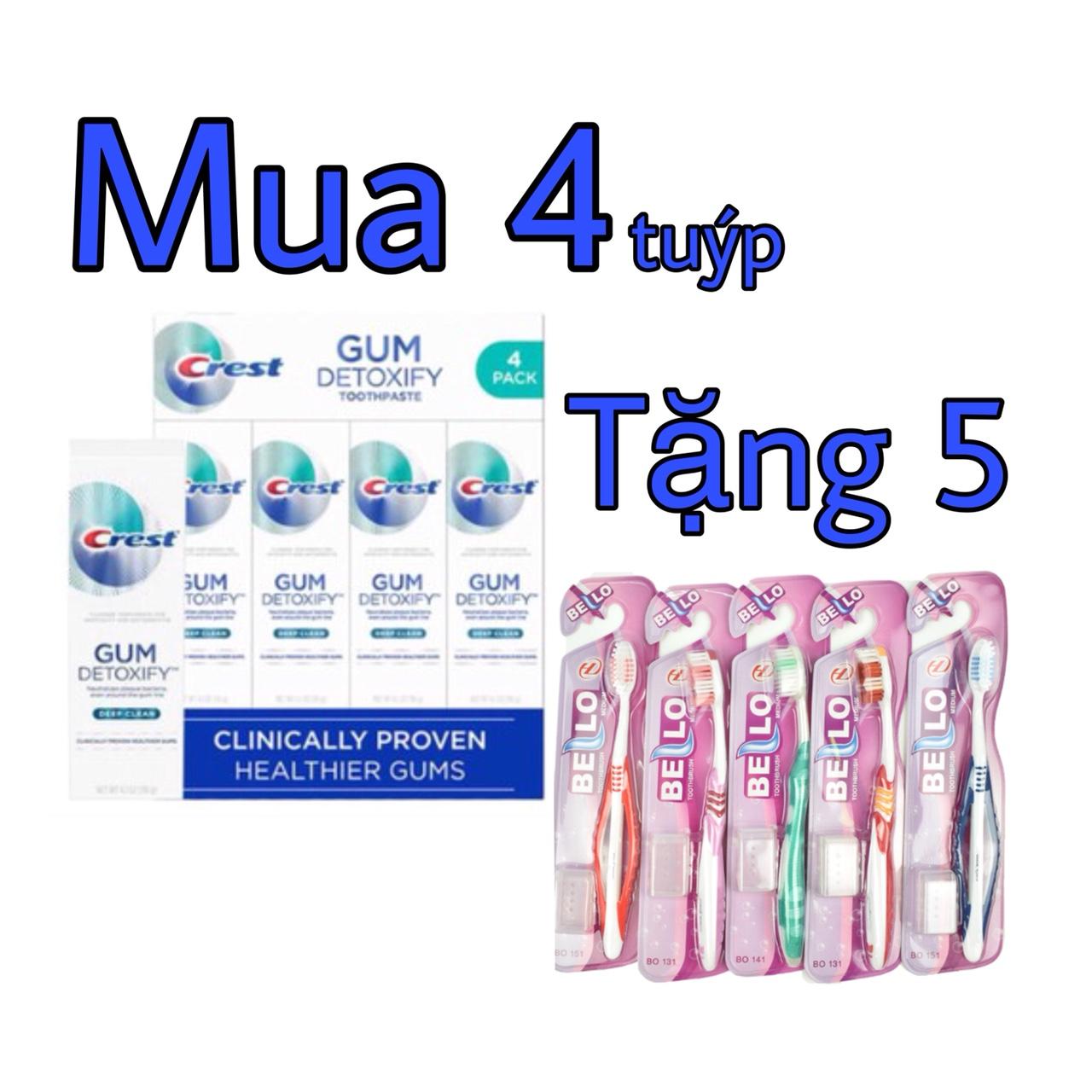 Kem đánh răng bảo vệ nướu crest gum detoxify 116g