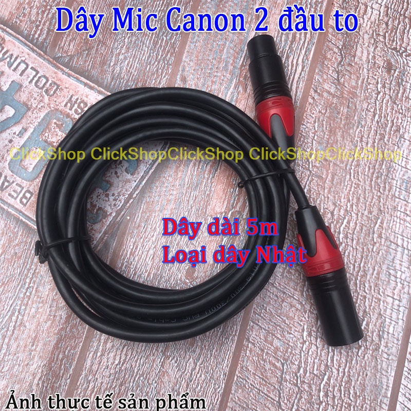 Dây Mic Canon 2 Đầu Đực Cái (XLR-XLR) của Nhật Bãi Dùng Cho Mixer, Icon, Vang , Âm Li và Nhiều Thiết