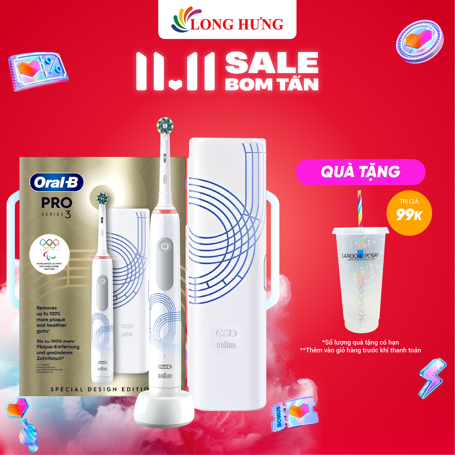 Bàn Chải Điện Oral-B Pro 3 3500 Travel Case - Thiết Kế Thon Dài, Sáng Bóng  Dễ Vệ Mang Tới Sự Tinh Tế, Thanh Lịch | Lazada.Vn