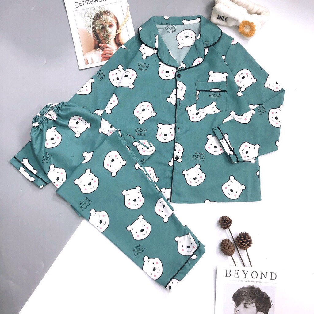 Bộ ngủ pijama pyjama quần dài áo dài tay hàng loại 1 chuẩn xịn