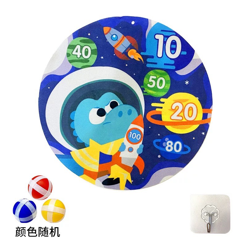 Set 10 Bộ Đồ chơi rèn luyện trí tuệ và vận động cho bé: ném bóng dính ghi điểm. Bảng lớn, 8 bóng ném