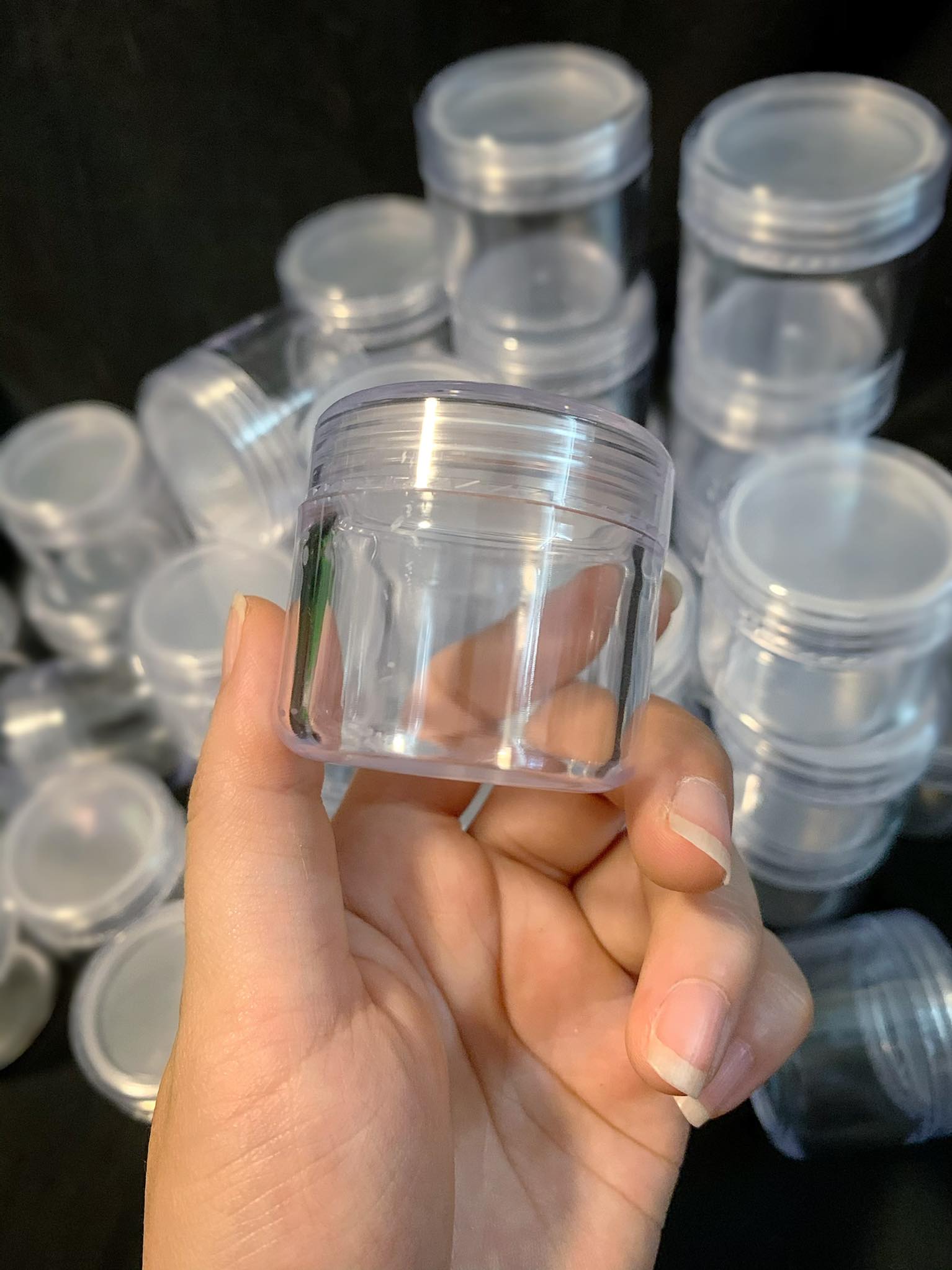 Combo 10 Hủ Nhựa 30g Trong Suốt 2 Lớp Nắp