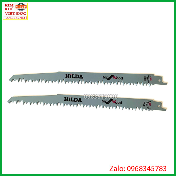 Bộ 2 lưỡi cưa kiếm đa năng cắt gỗ - nhựa hilda 10''240mm