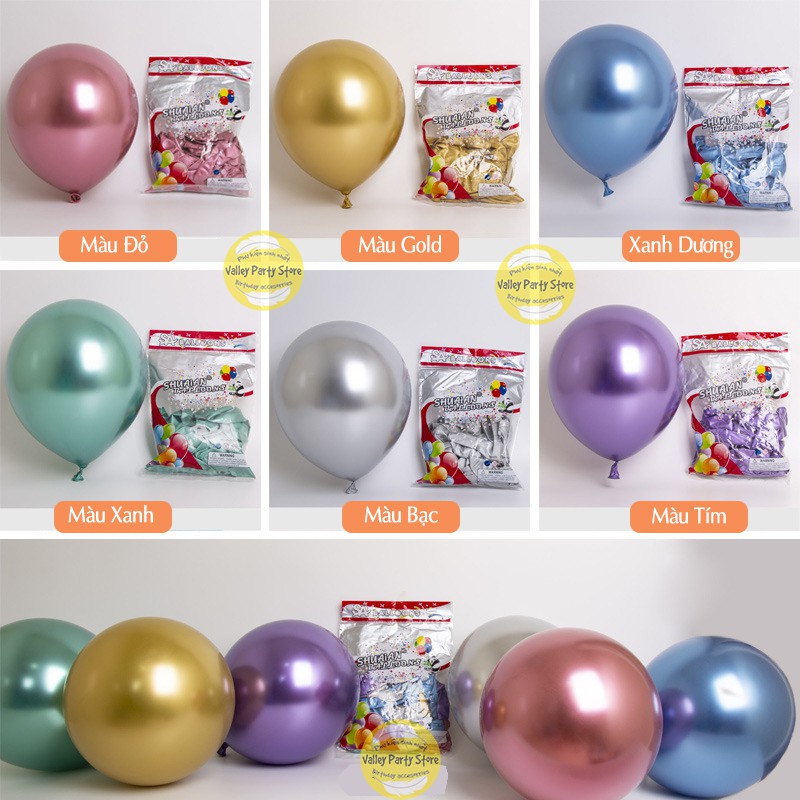 Set 5 bóng siêu nhũ mạ crom