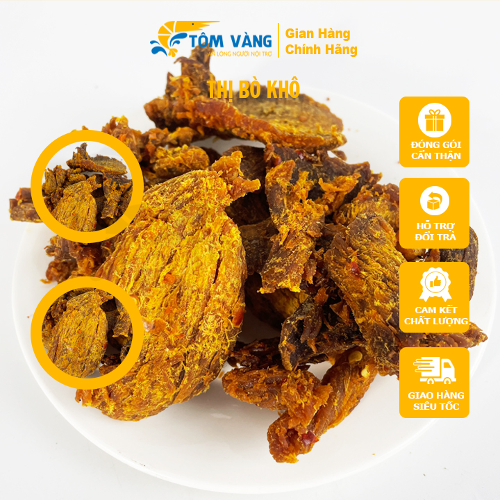Thịt bò khô - tôm vàng