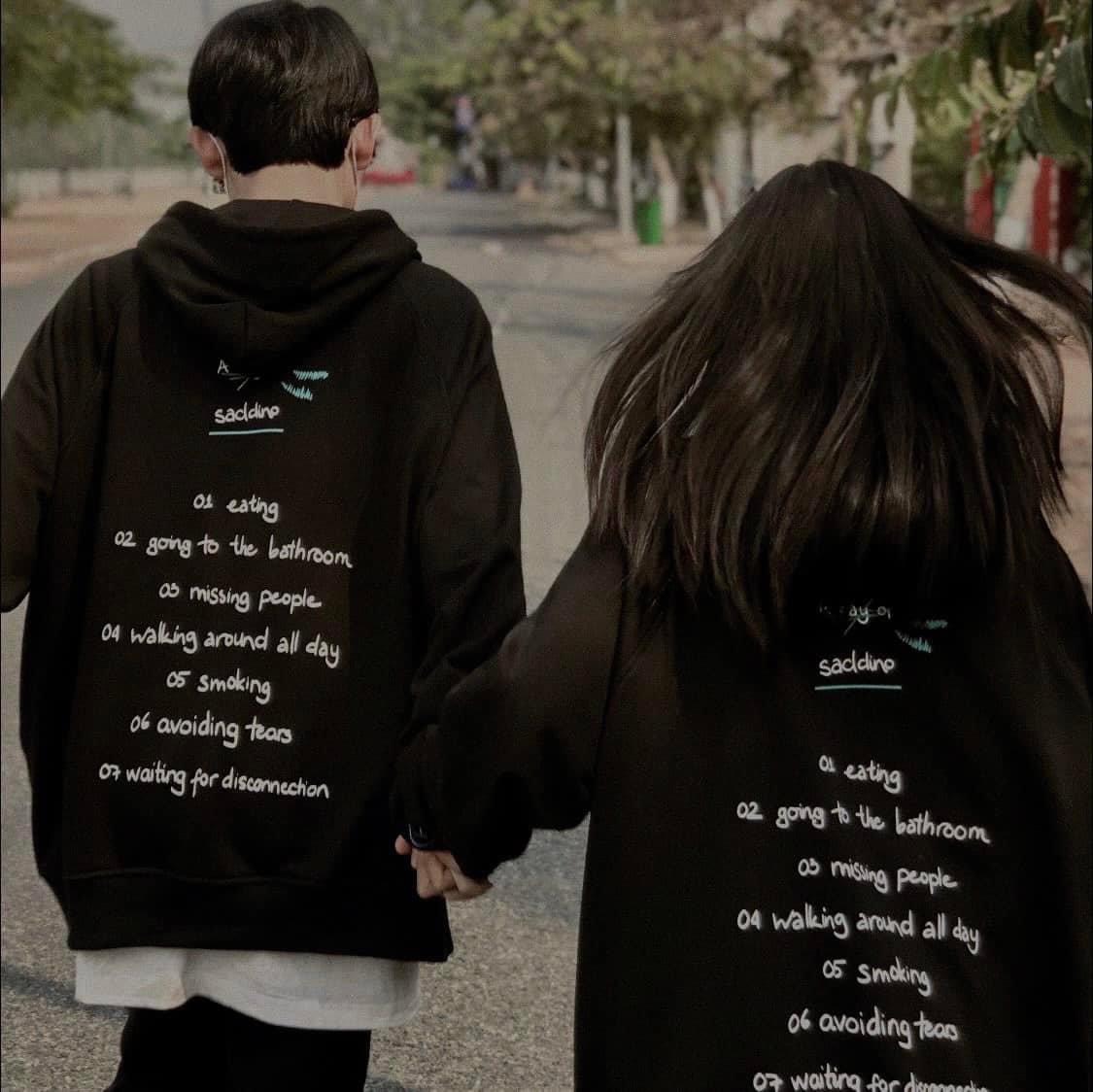 Áo sadboiz khủng long in 2 mặt,logo tay ,áo hoodies nam nữ