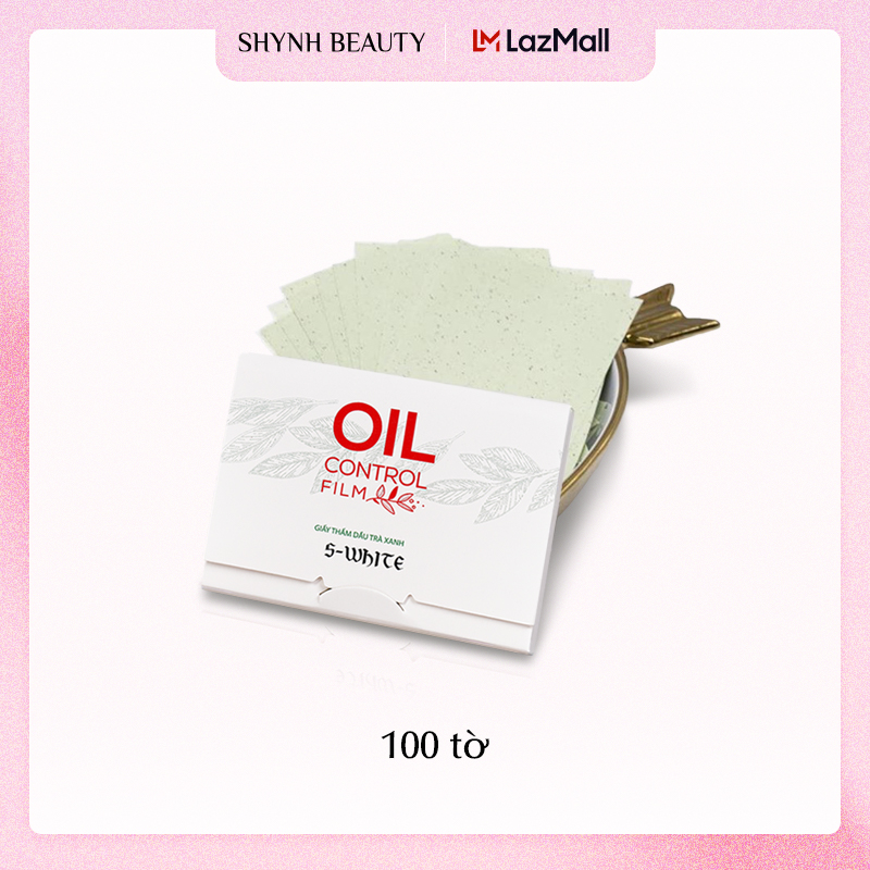 Film thấm dầu chiết xuất Trà Xanh S-White hạn chế Mụn S-White 100 tờ/hộp