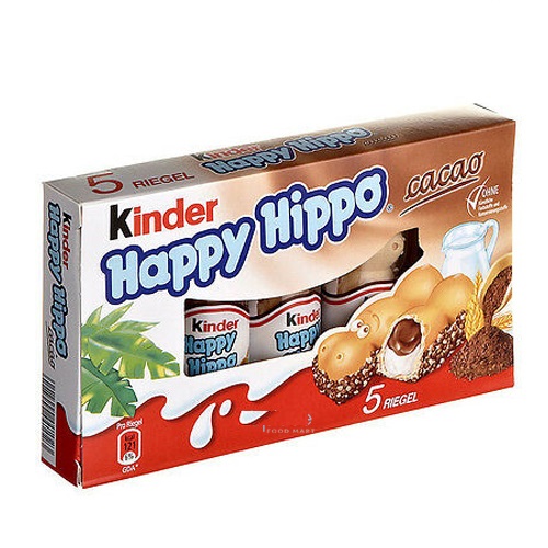 Bánh Socola Nhân Cacao Happy Hippo Kinder 5pcs
