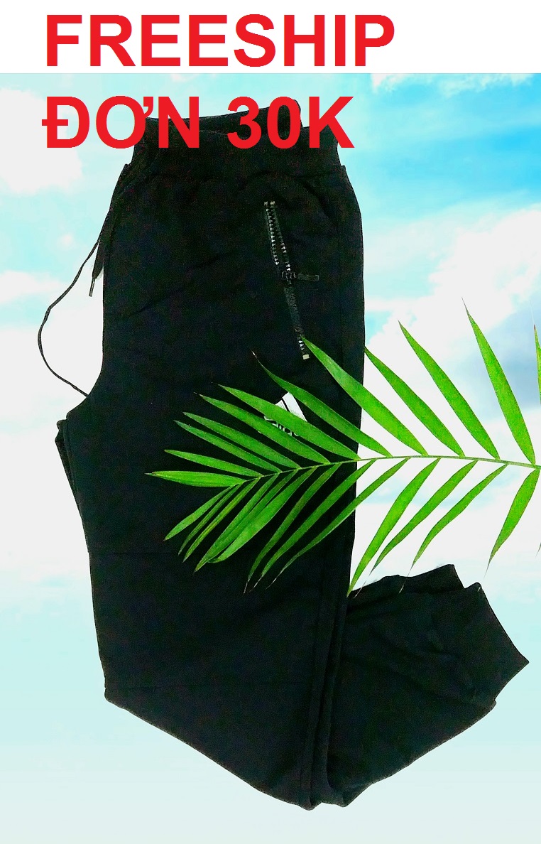 Quần Jogger nam nữ cao cấp, quần dài nam nữ, bo ống, vải cotton da cá cao cấp, co giãn, thấm hút mồ hôi, thoáng mát, 2 túi có khóa kéo xịn- Hàng VN ( Ảnh thật)