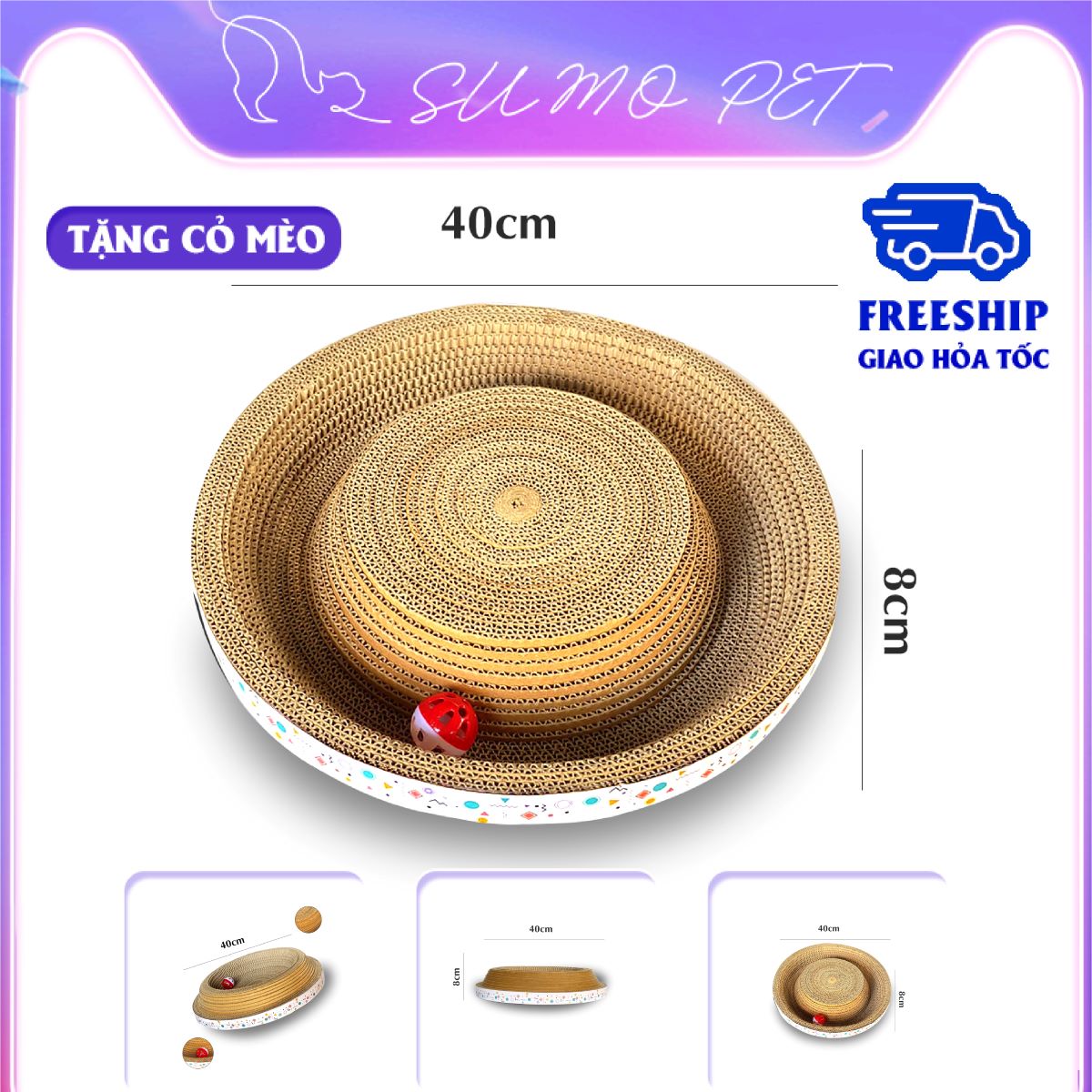 Bàn cào móng mèo,bàn cào móng mèo to, bàn cào móng cho mèo 30,40,45,50 cm