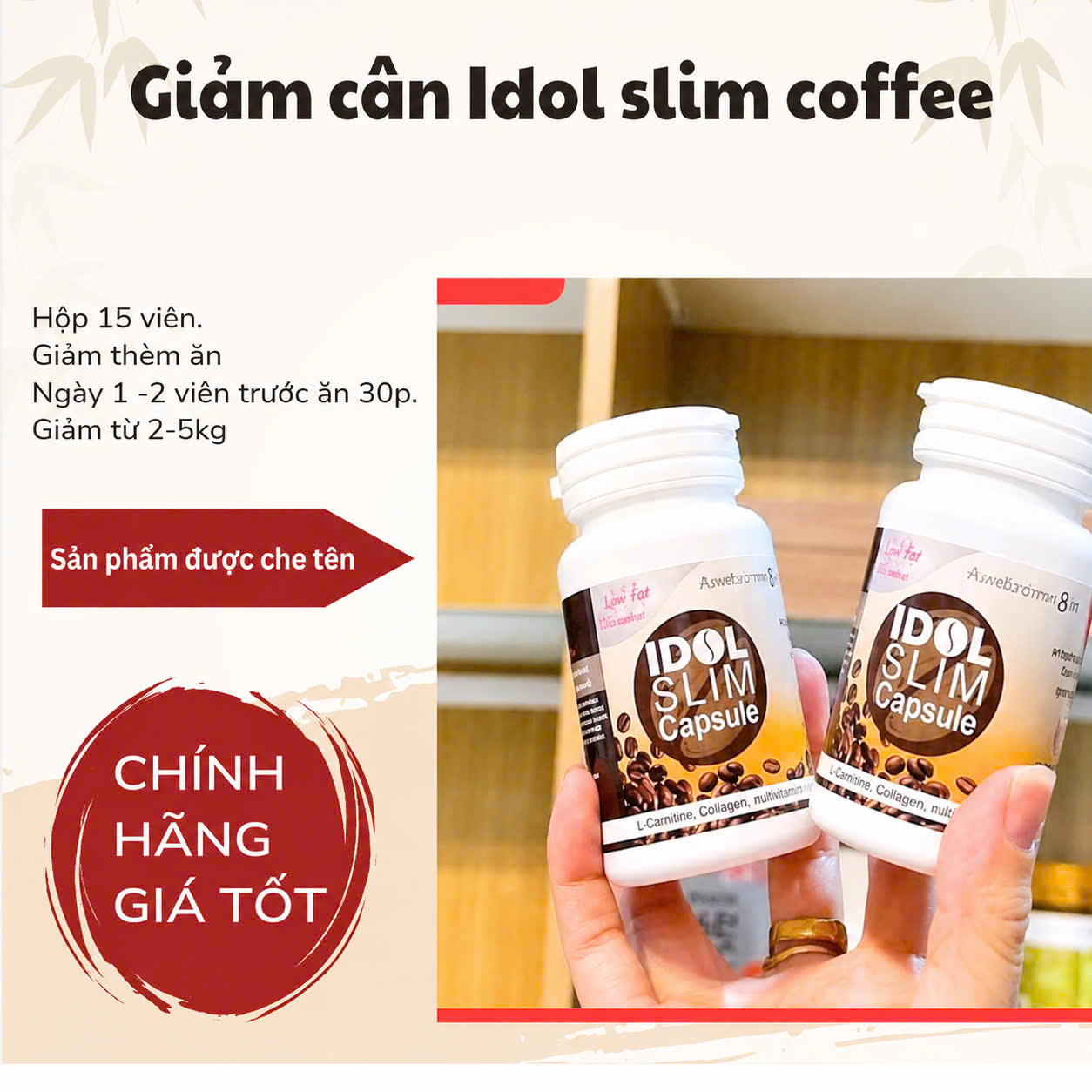Cà Phê Viên Idol Capsule Thái Lan Lọ 15 Viên – Dạng Viên Tiện Lợi, Dễ Mang Theo