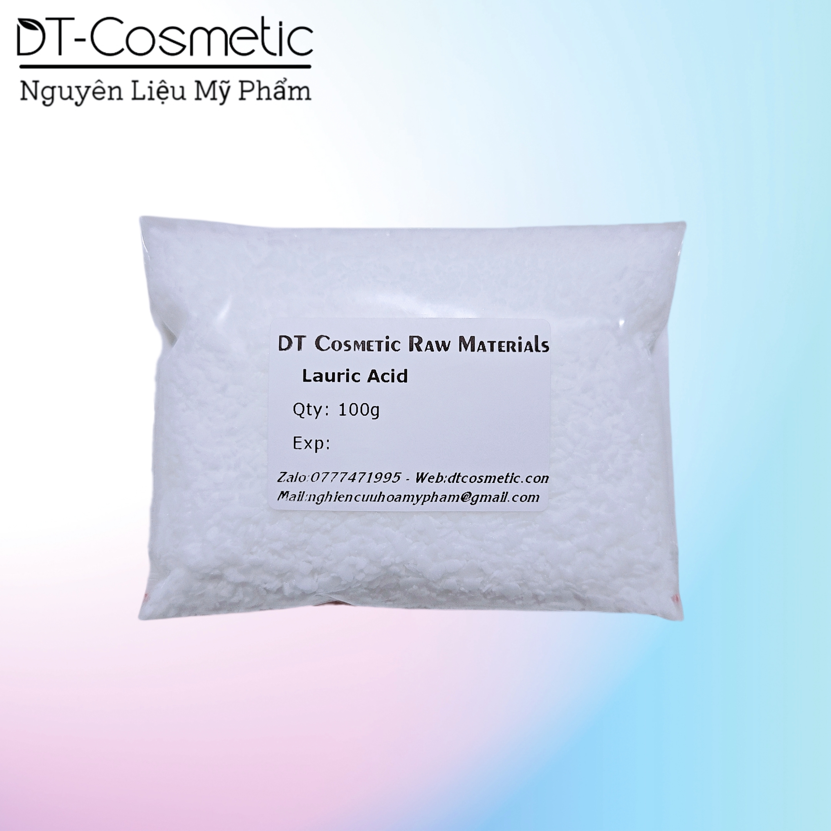 100g/1kg lauric acid - hoạt chất kháng khuẩn, tẩy da chết cho sữa tắm/dầu gội - nguyên liệu mỹ phẩm
