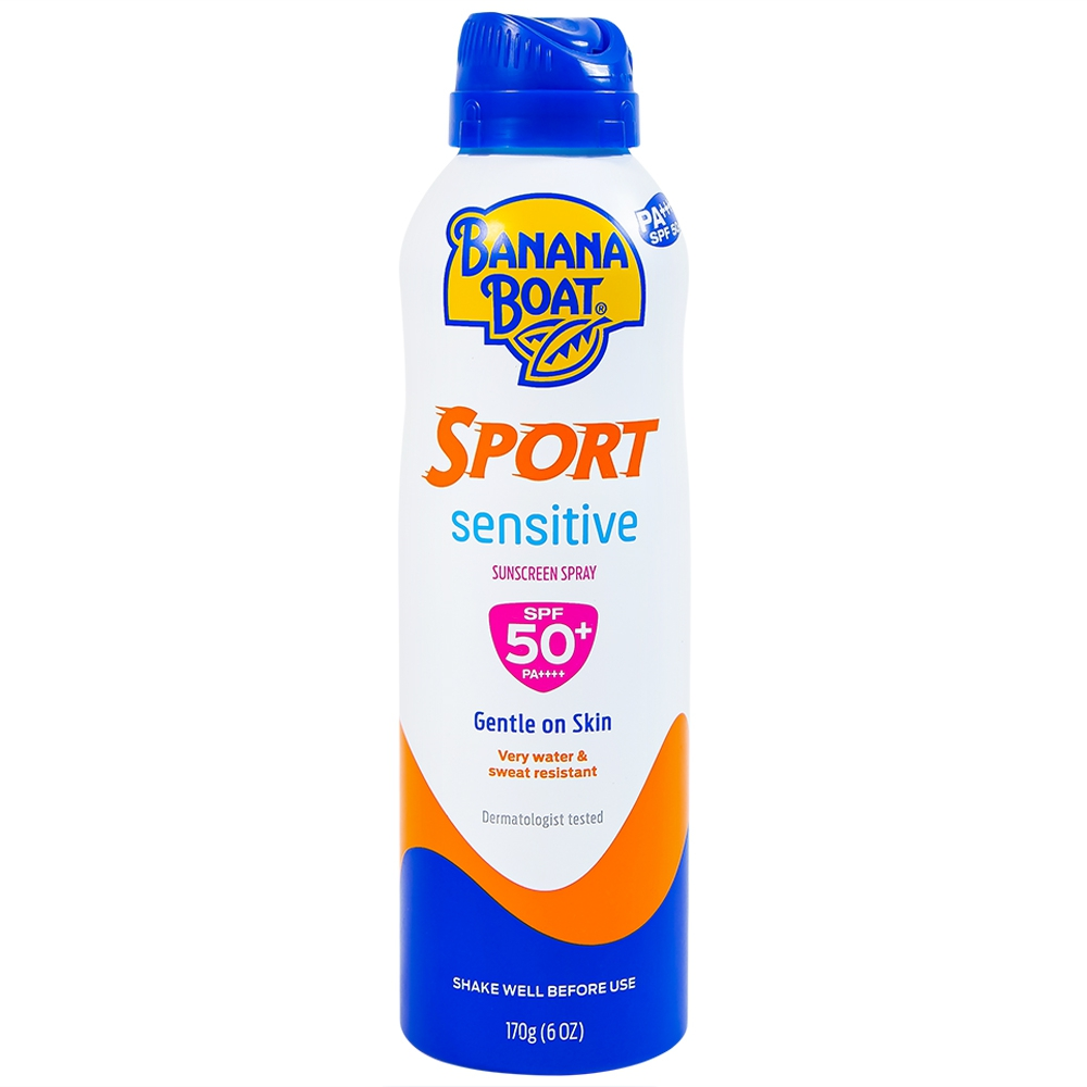 Xịt chống nắng thể thao banana boat sport sensitive spf50+