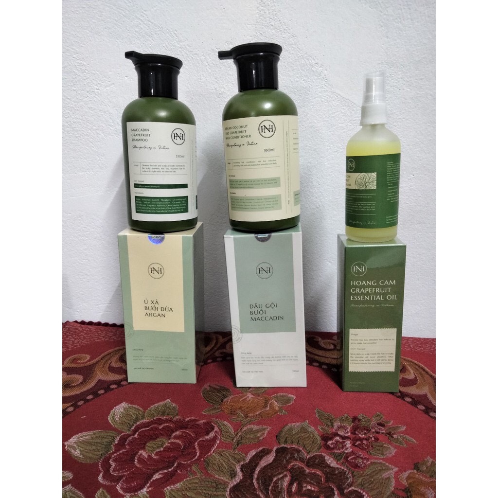 ( combo 3 món ) gel ủ hoàng cầm + dầu gội hoàng cầm + tinh dầu bưởi hoàng cầm mẫu mới