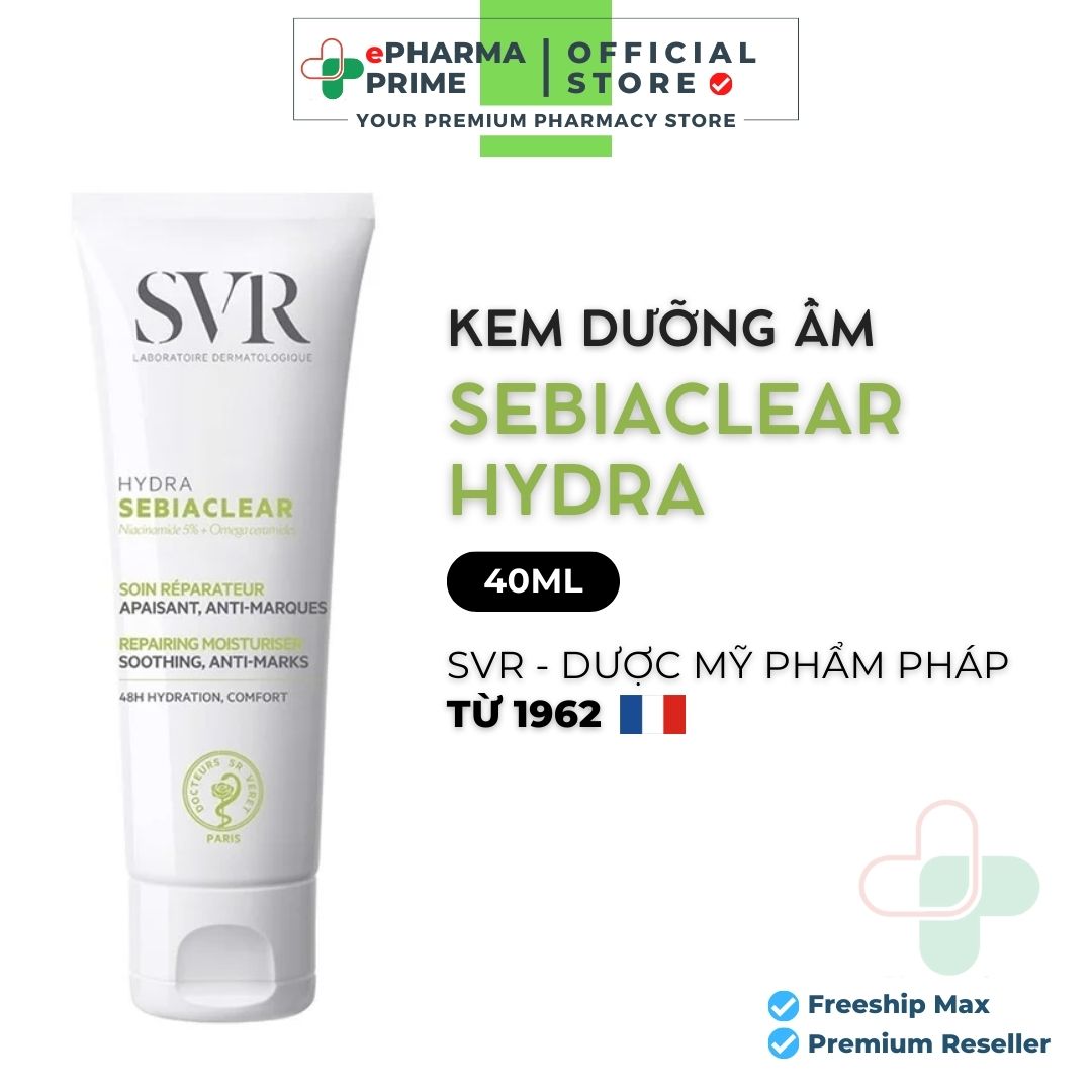 Kem dưỡng ẩm svr sebiaclear hydra cho da dầu 40ml