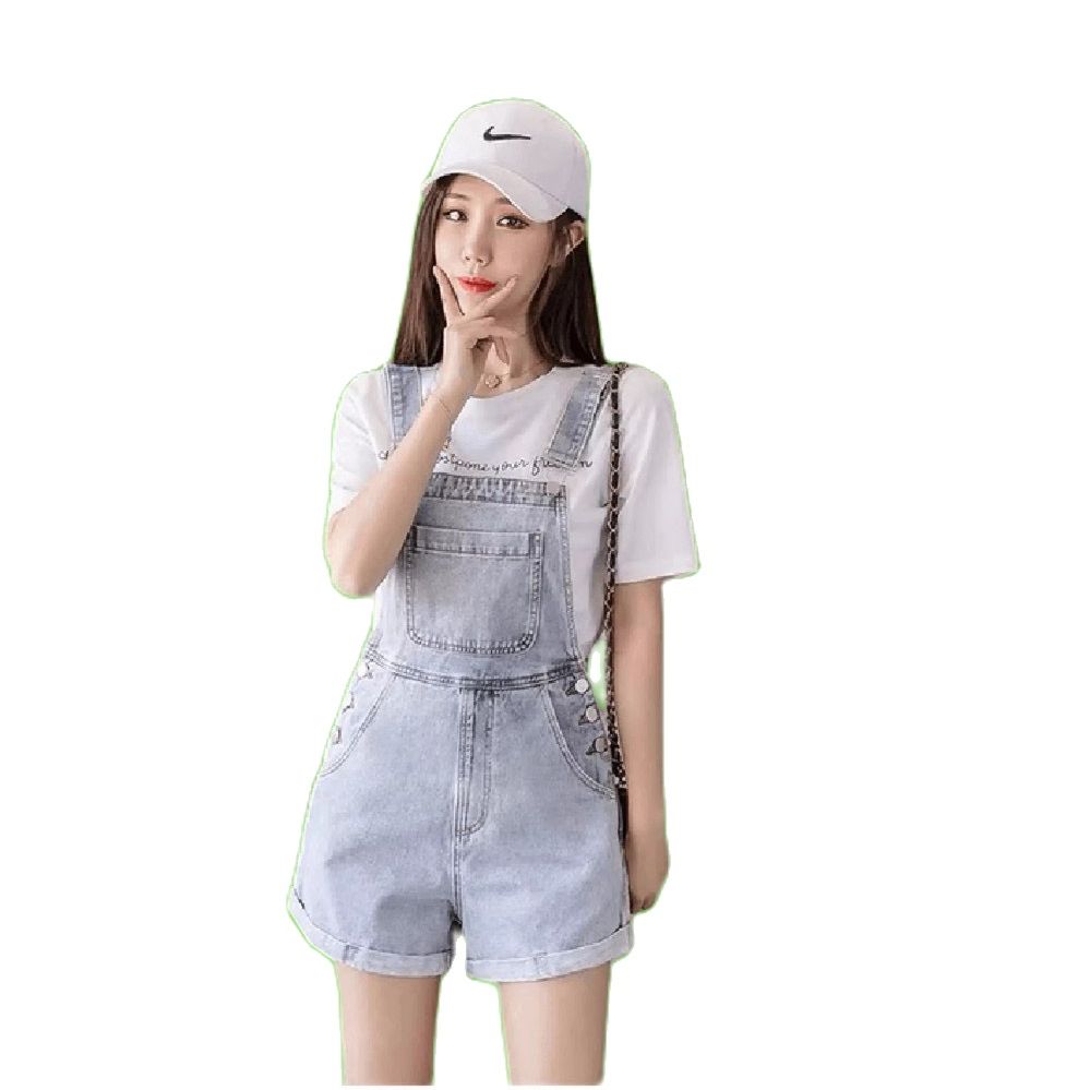 Yếm short jean nữ obokfashion, yếm bò đùi nữ co giãn nhẹ, phong cách thời trang hàn quốc ysjn022