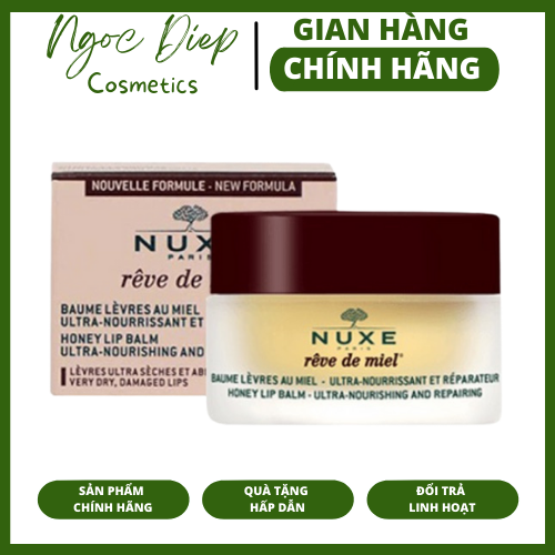 Son dưỡng môi Nuxe 15g, Hũ Dưỡng môi Nuxe Reve de Miel - Ngọc Diệp cosmetics