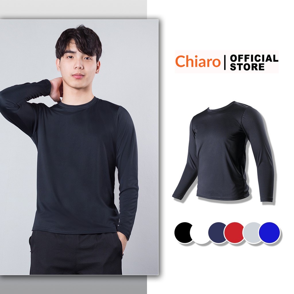 Áo thun nam tay dài thun thể thao nam co giãn màu sắc trẻ trung cao cấp Chiaro