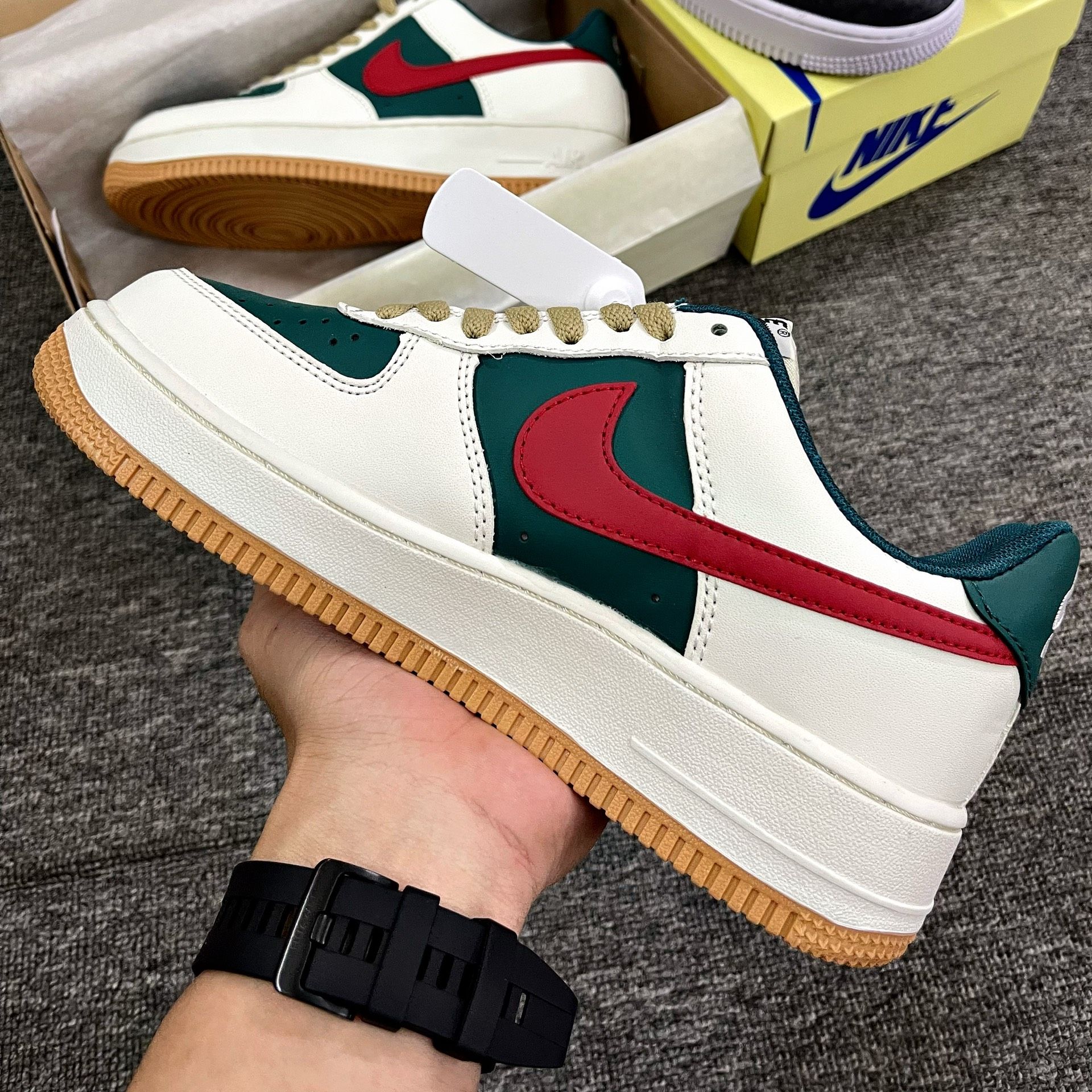 Ảnh thật - giày sneaker nike air force 1 gucci - giầy thể thao nam nữ af1 hàng xuất dư fulltag