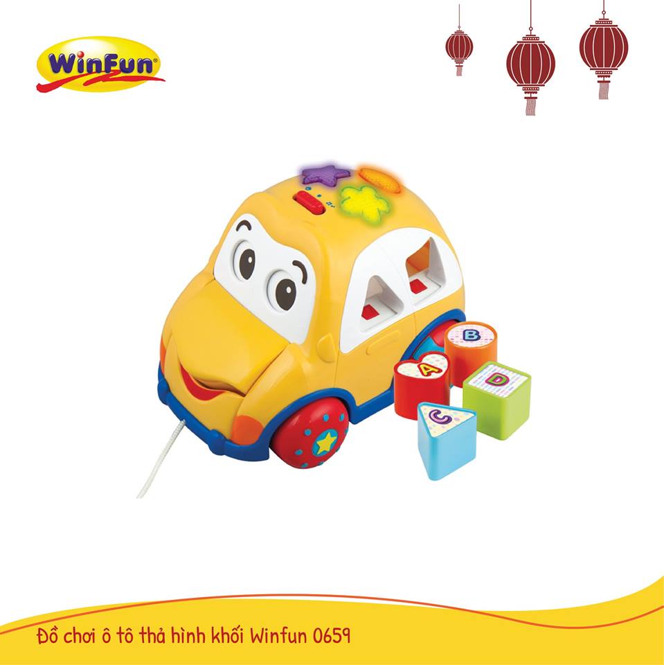 Ô tô thả hình khối có đèn nhạc Winfun 0659