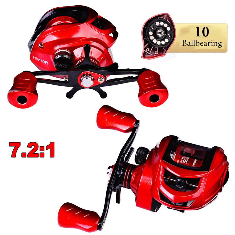 🐋 Máy câu lure máy ngang câu cá Proberos HP Kim loại Full Metal, tay trái và tay phải tải cá 10kg mã HP 🐋