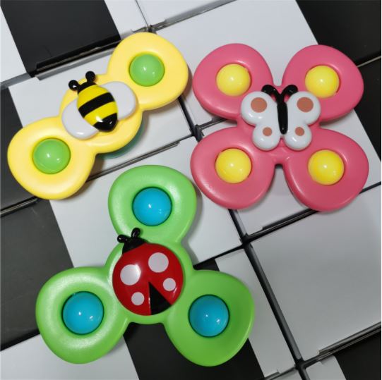 Con Quay Spinner Đồ Chơi Trẻ Em Hình Côn Trùng , súc xắc lục lạc xoay 360 độ đồ chơi cho bé