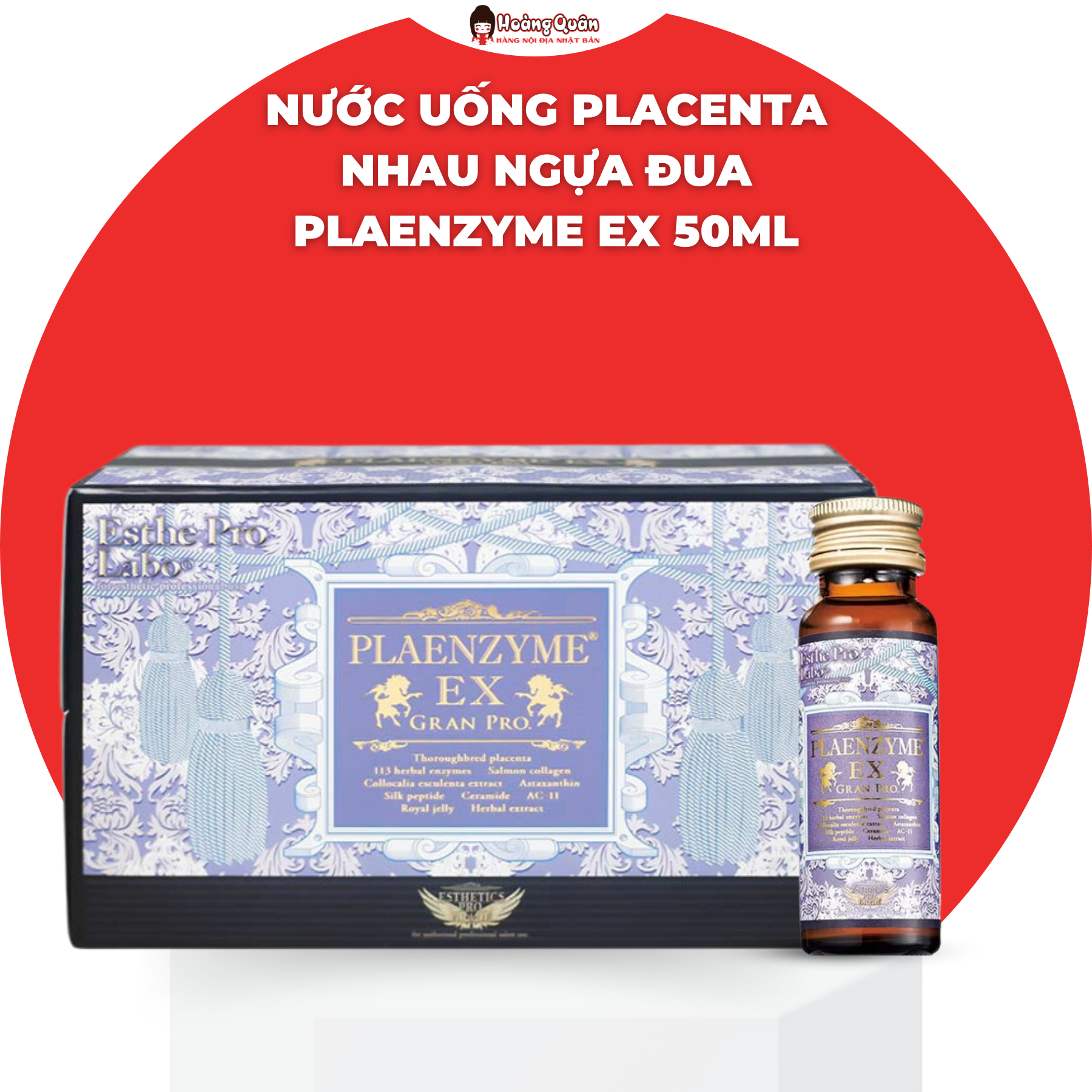 Nước Uống Placenta Nhau Ngựa Đua Plaenzyme EX Nhật Bản