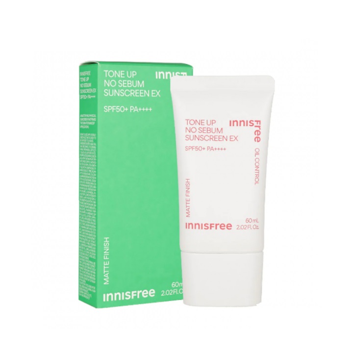Kem Chống Nắng Kiềm Dầu, Nâng Tone Da Innisfree Tone Up No Sebum Sunscreen Ex SPF 50+ Mẫu Mới
