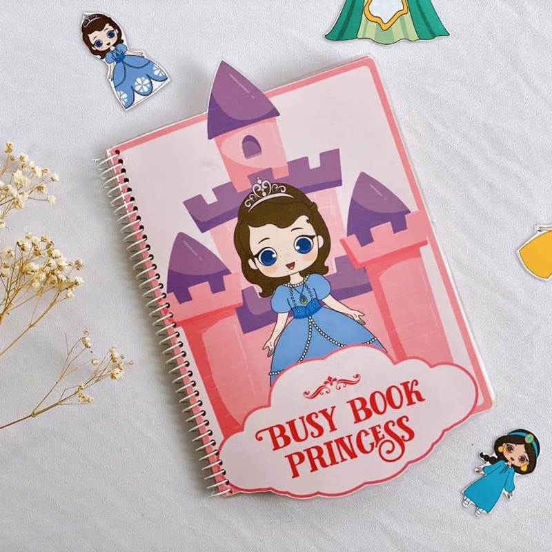 Học liệu bóc dán thay trang phục công chúa Disney, Busy book công chúa Disney cho bé