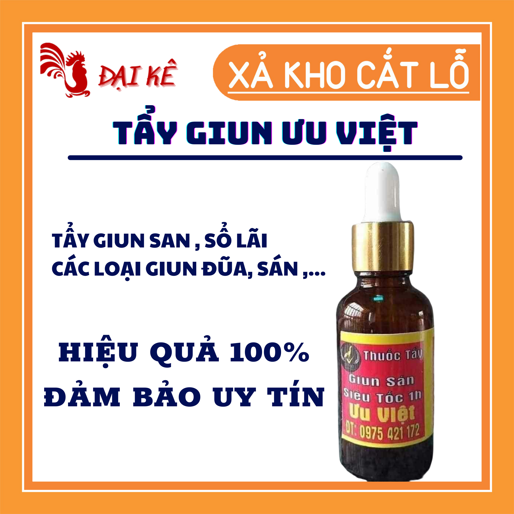 Xổ Lãi ưu việt cho gà, lọ dạng nước