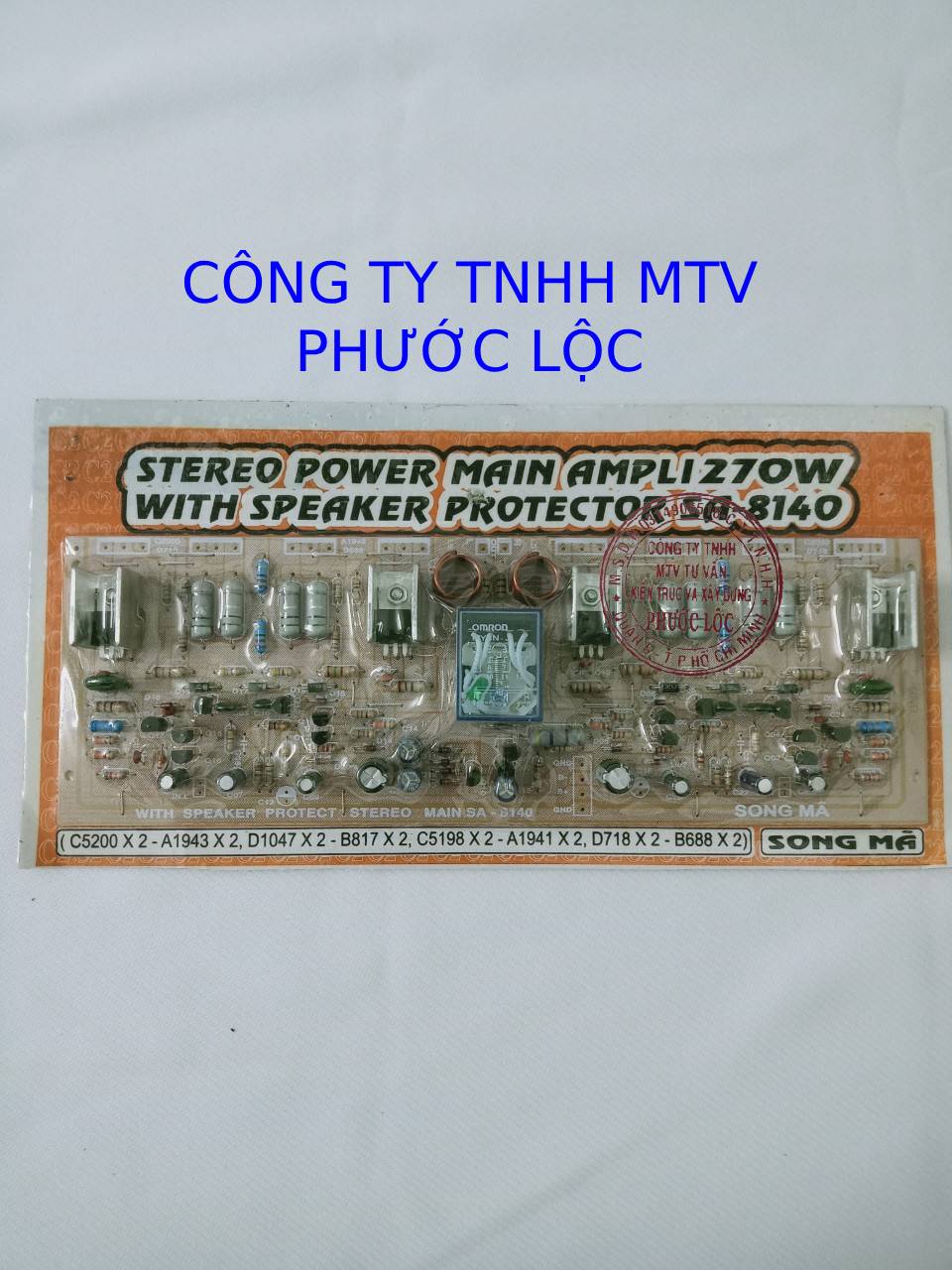 MẠCH AMPLY CÔNG SUÁT 8 SÒ 270W- 2 KÊNH SA8140