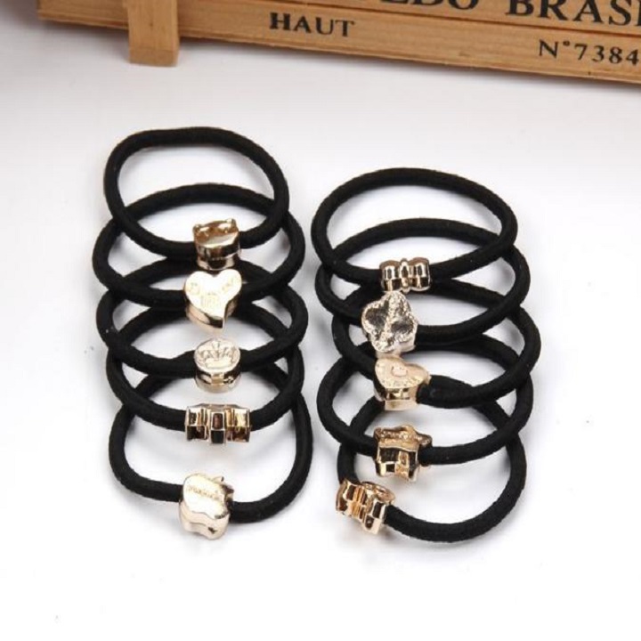 Dây thun buộc tóc đen cho nữ kiểu dáng hàn quốc