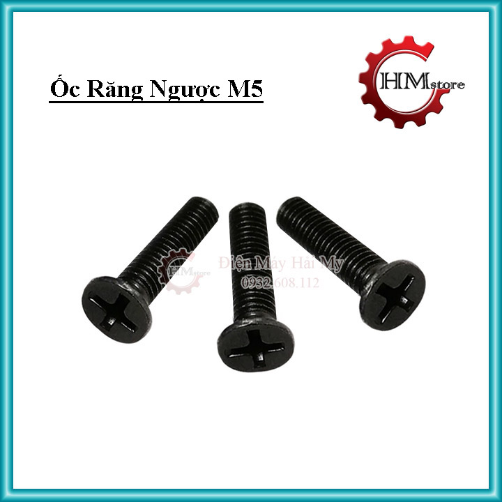 Ốc vít ren ngược m5 và m6 lắp giữ cố định đầu máy khoan 10mm 13mm - ốc răng ngược 5mm và 6mm - hải my store