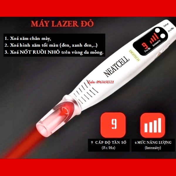 Máy xoá xăm, xoá nám, tàn nhang, nốt ruồi Laser mini NEATCELL; Xoá xăm Tatoo chân mày chuyên dụng - Thanh Lý1234