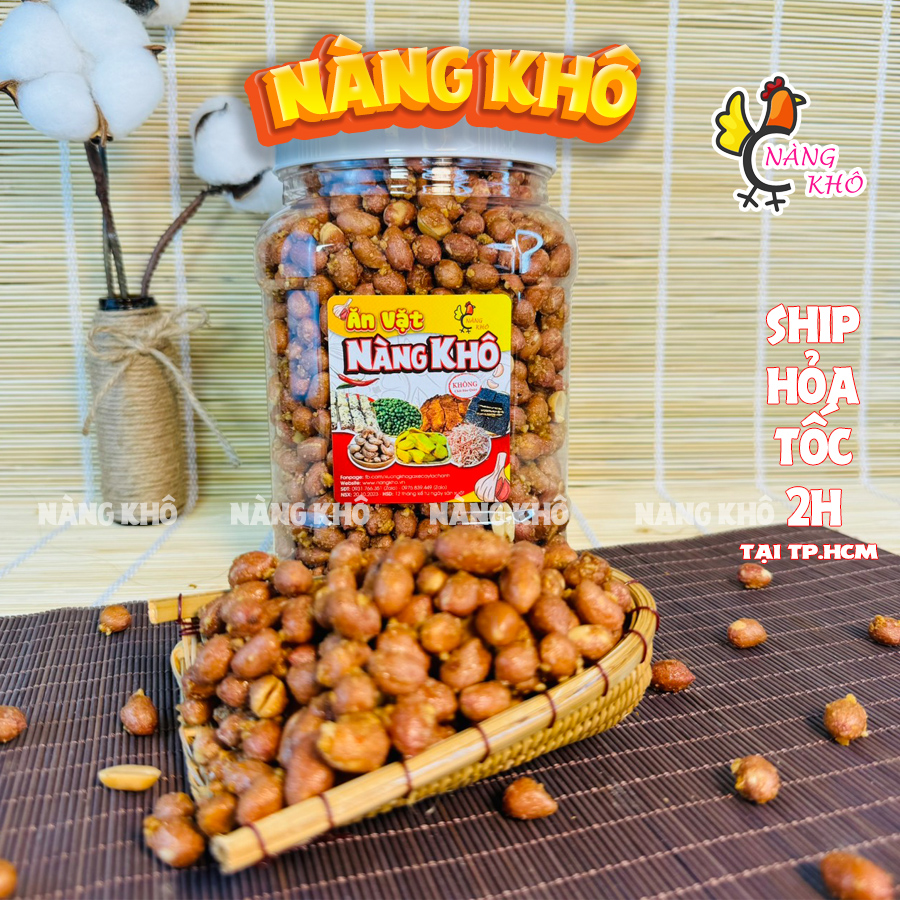 1Kg Đậu Phộng Cháy Tỏi Loại 1 ( giòn ngon - đậm vị ) | Đồ ăn vặt Nàng Khô
