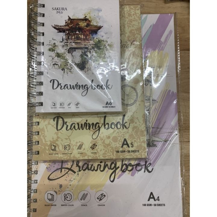 Sổ vẽ sakura a6/a5/a4/b4/a3 160gsm