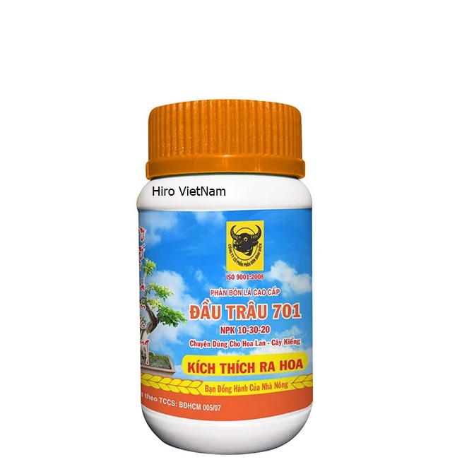 Phân Bón Lá Đầu Trâu MK 701 (NPK 10-30-20) Hũ 100g Kích Thích Ra Hoa Cho Hoa Lan - Cây Kiểng