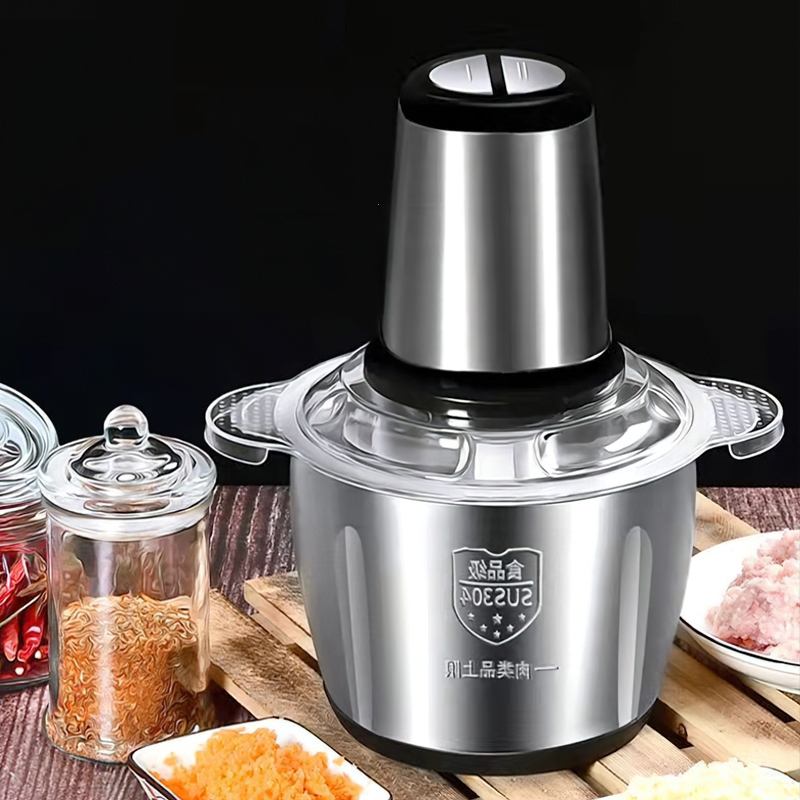 Máy xay thịt đa năng 2L cối inox, xay trộn nghiền thực phẩm