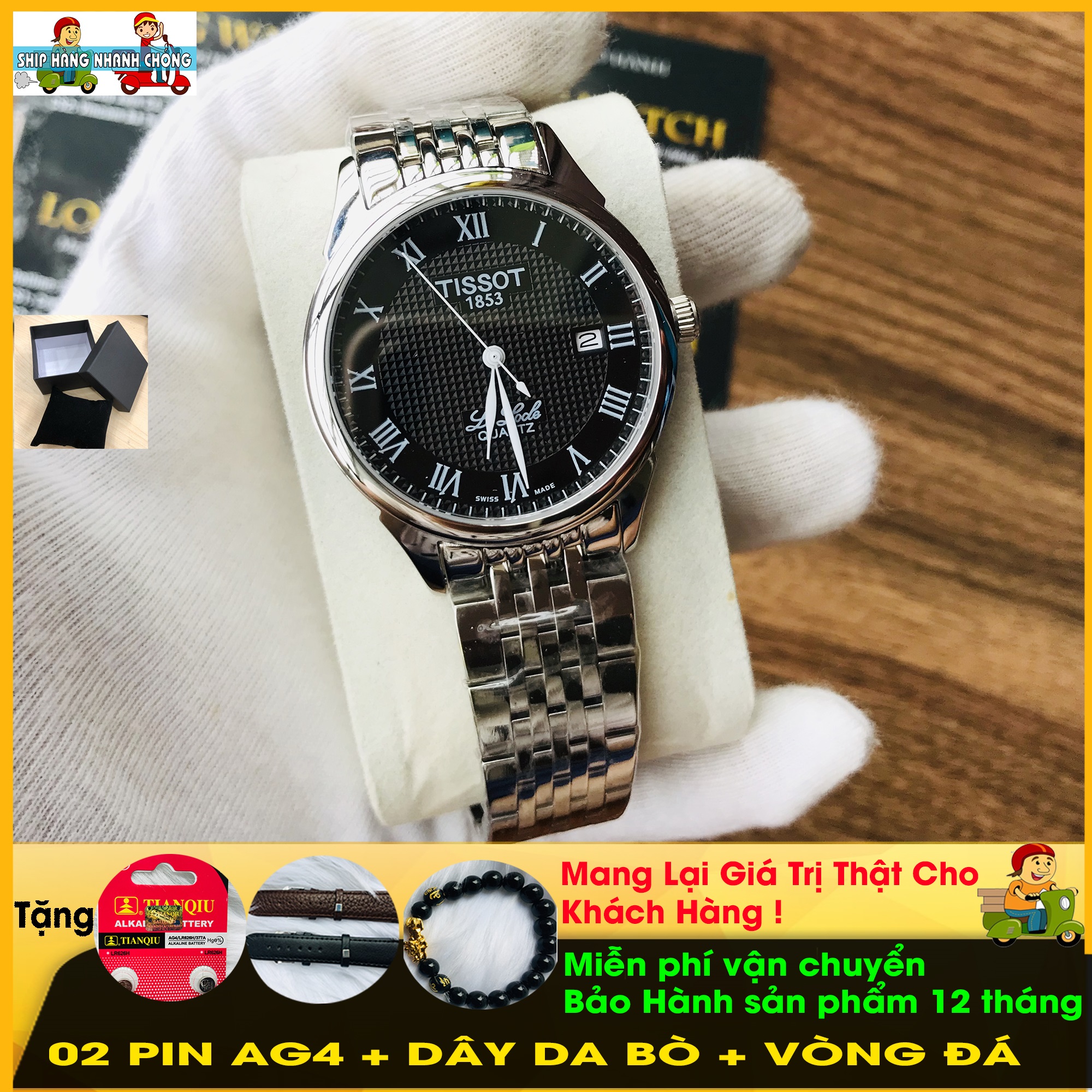 ĐỒNG HỒ NAM TISSOT , SANG TRỌNG, DÂY THÉP KHÔNG GỈ 316L, KÍNH CHỊU LỰC