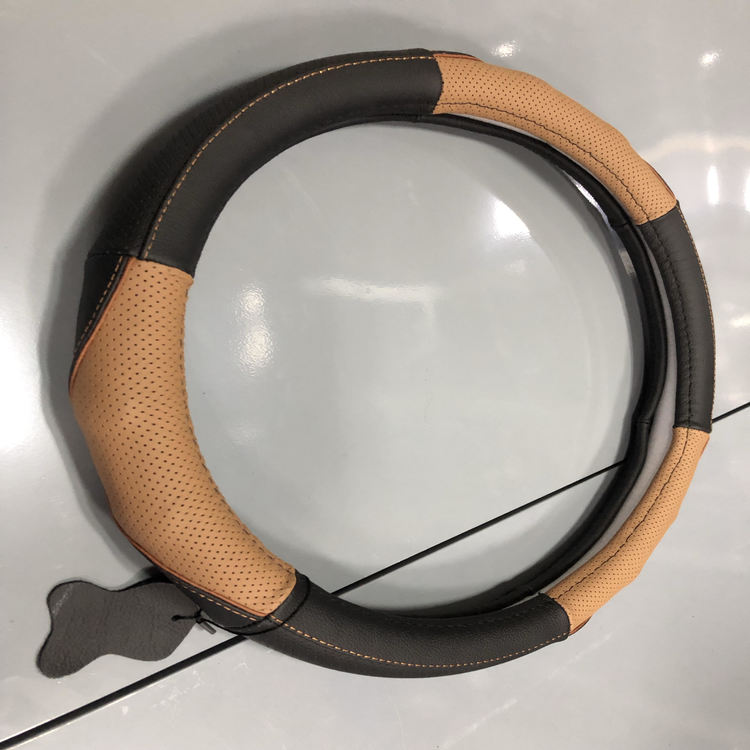 Bọc vô lăng ô tô, xe hơi da thật 100% nguyên tấm cao cấp j742 đường kính 37.5-38cm