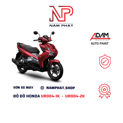 Sơn xe máy honda màu đỏ đô ur004-1k ur004-2k