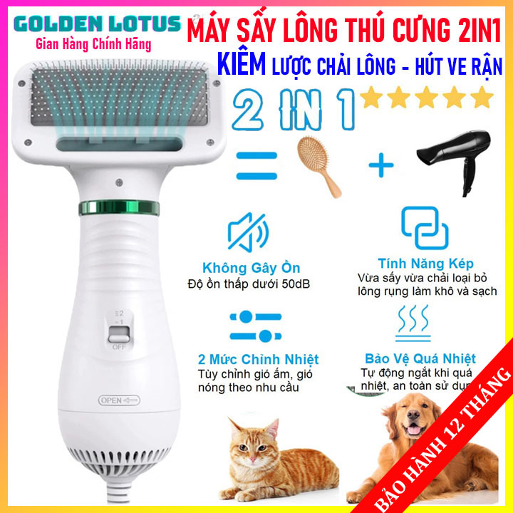 Lược chải lông cho thú cưng loại tốt 2IN1, lược chải lông cho chó mèo, lược chải rụng cho thú cưng, chải ve rận, bọ chét, lược chải lông cún, lông thú, lông thúp cưng- HÀNG CAO CẤP