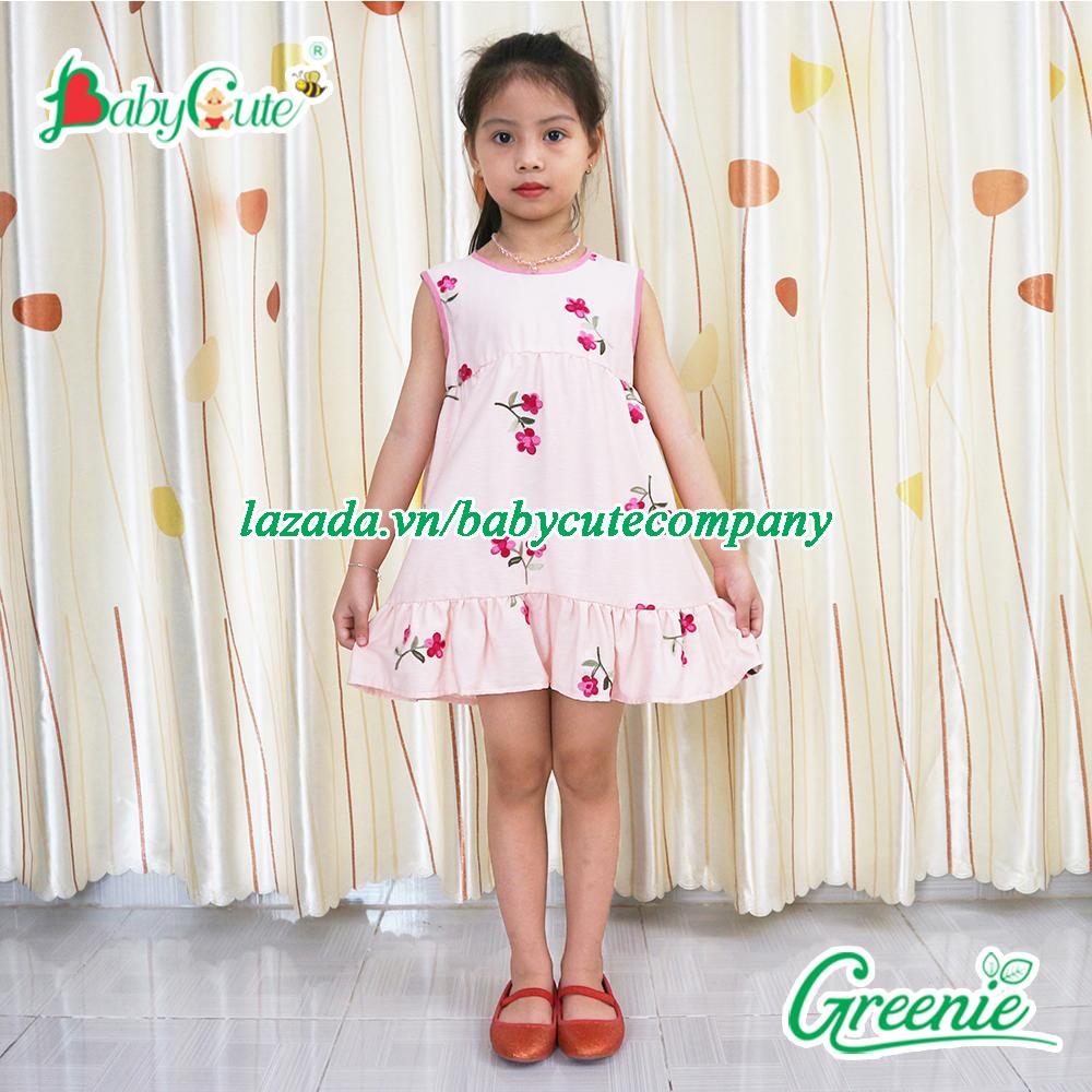 Đầm đũi thêu hoa cao cấp BabyCute cho bé gái từ 10 - 35kg