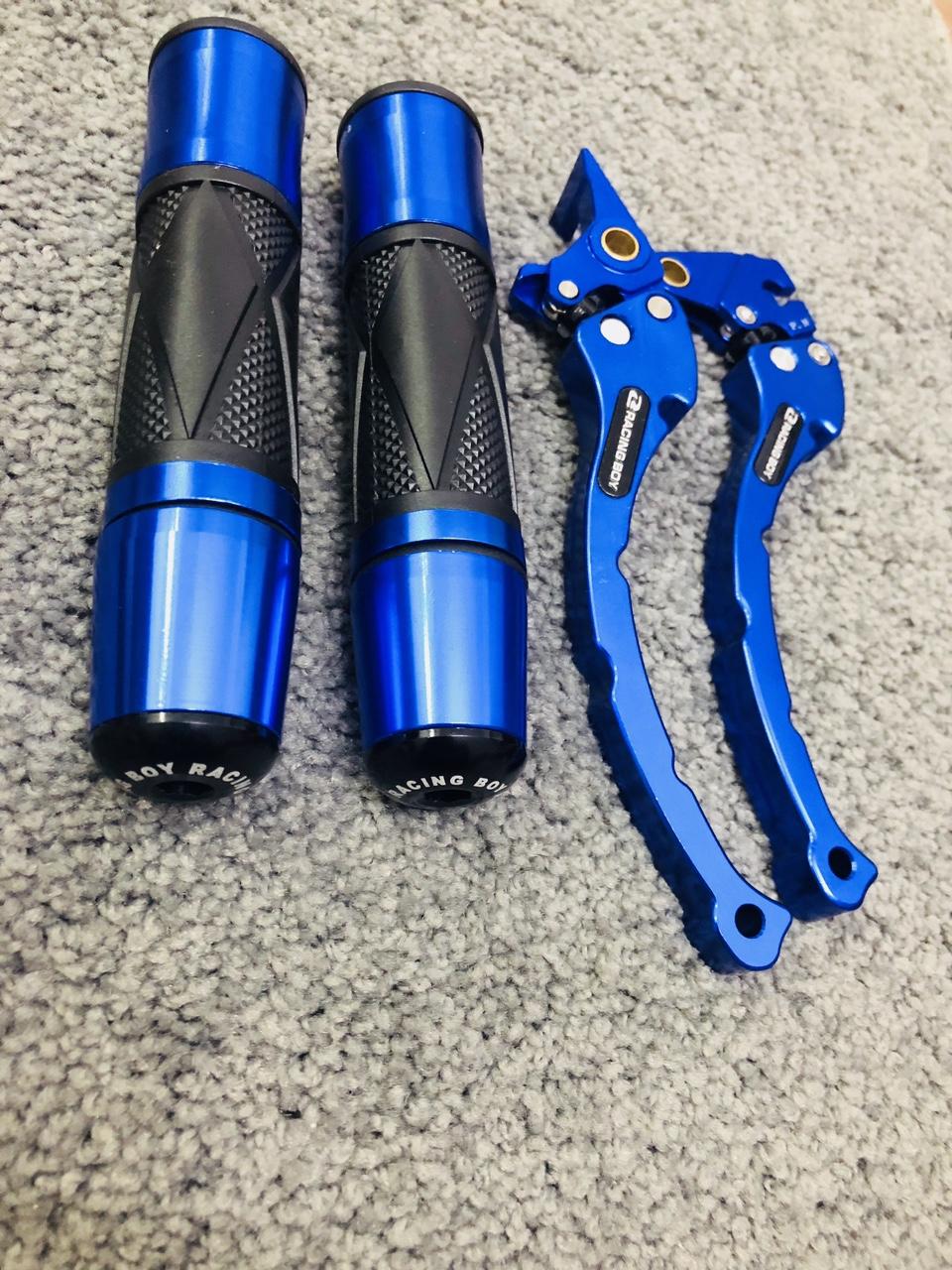 COMBO bộ bao tay gù ý tay thắng rcb dùng cho xe AB / VISION màu xanh (Racing Mall)