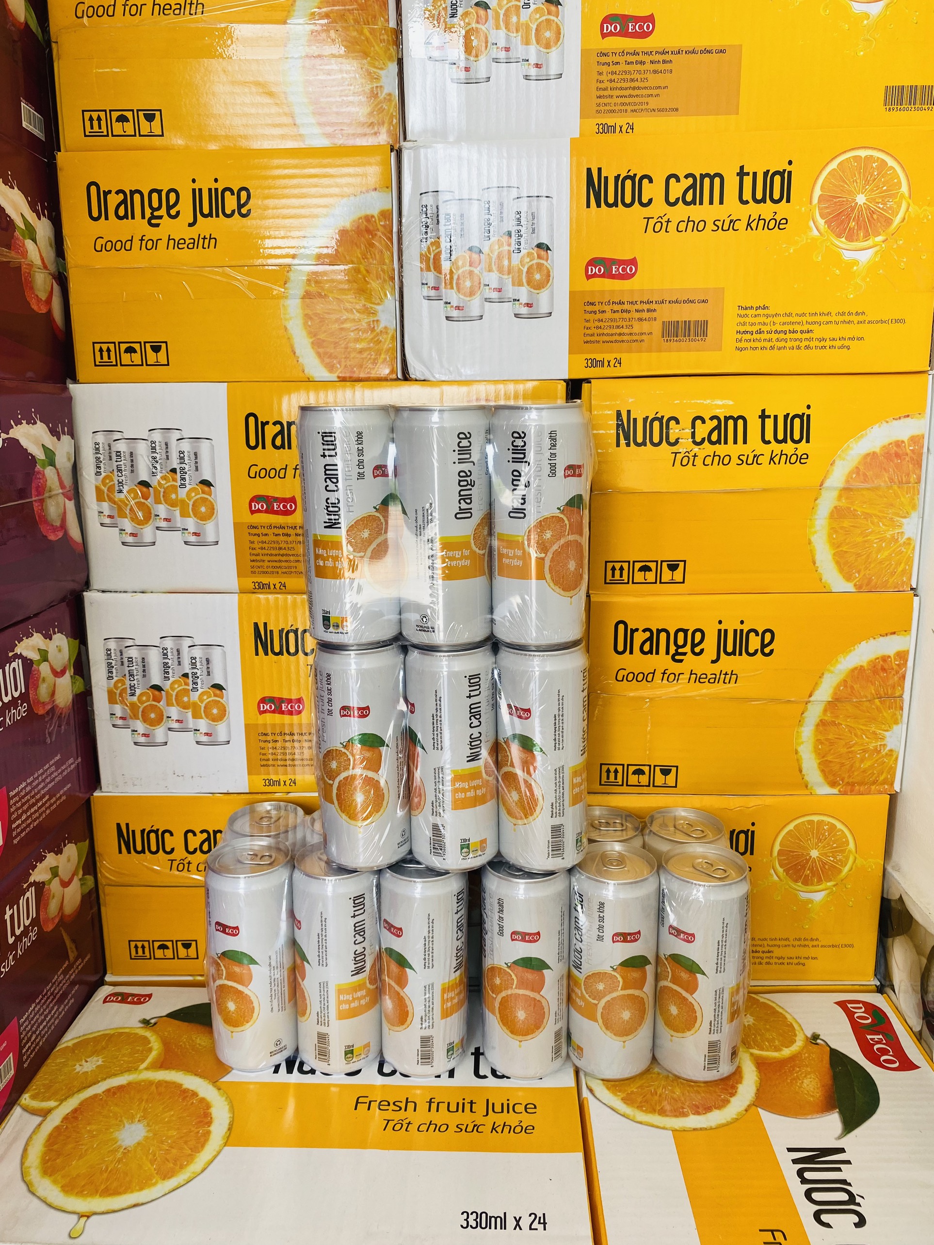 Nước cam lon doveco 330ml