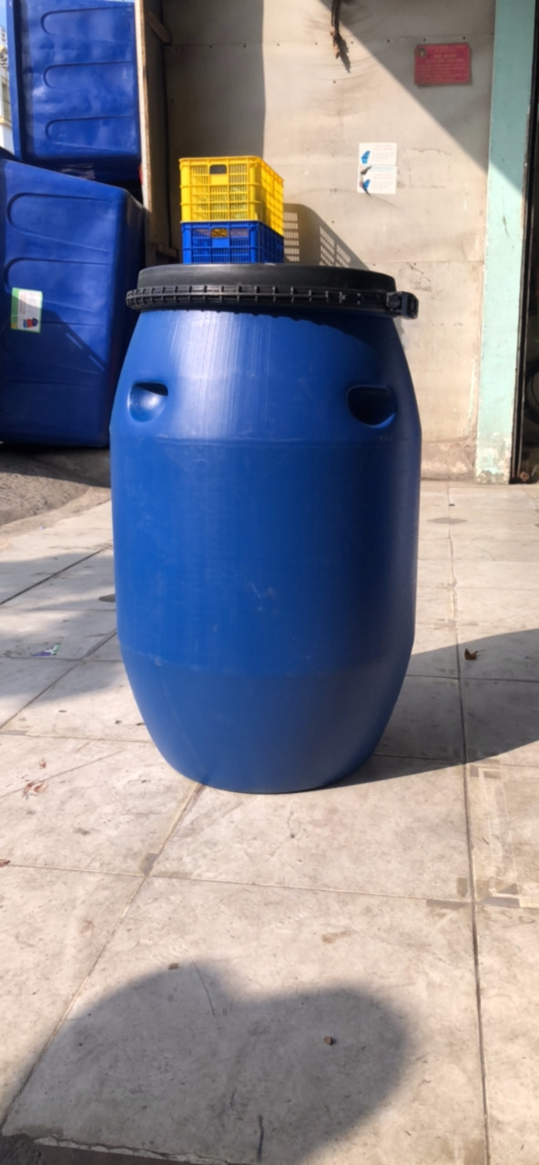 Thùng phuy nhựa 120l đựng chất lỏng, dung môi