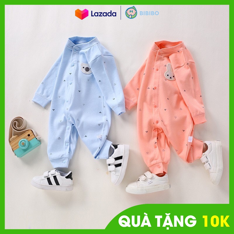 Body cho bé TEDDY, Body dài tay, bodysuit dài tay liền thân cotton xuất Hàn cho bé trai và bé gái sơ sinh từ 0-3 tháng (3-6 kg)