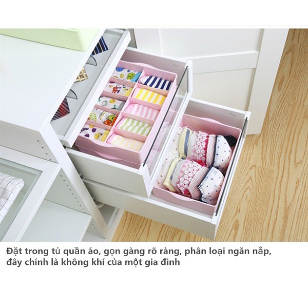 Bộ 1 khay đựng áo ngực kèm 1 khay đựng đồ lót 10 ngăn HomeStar Hando