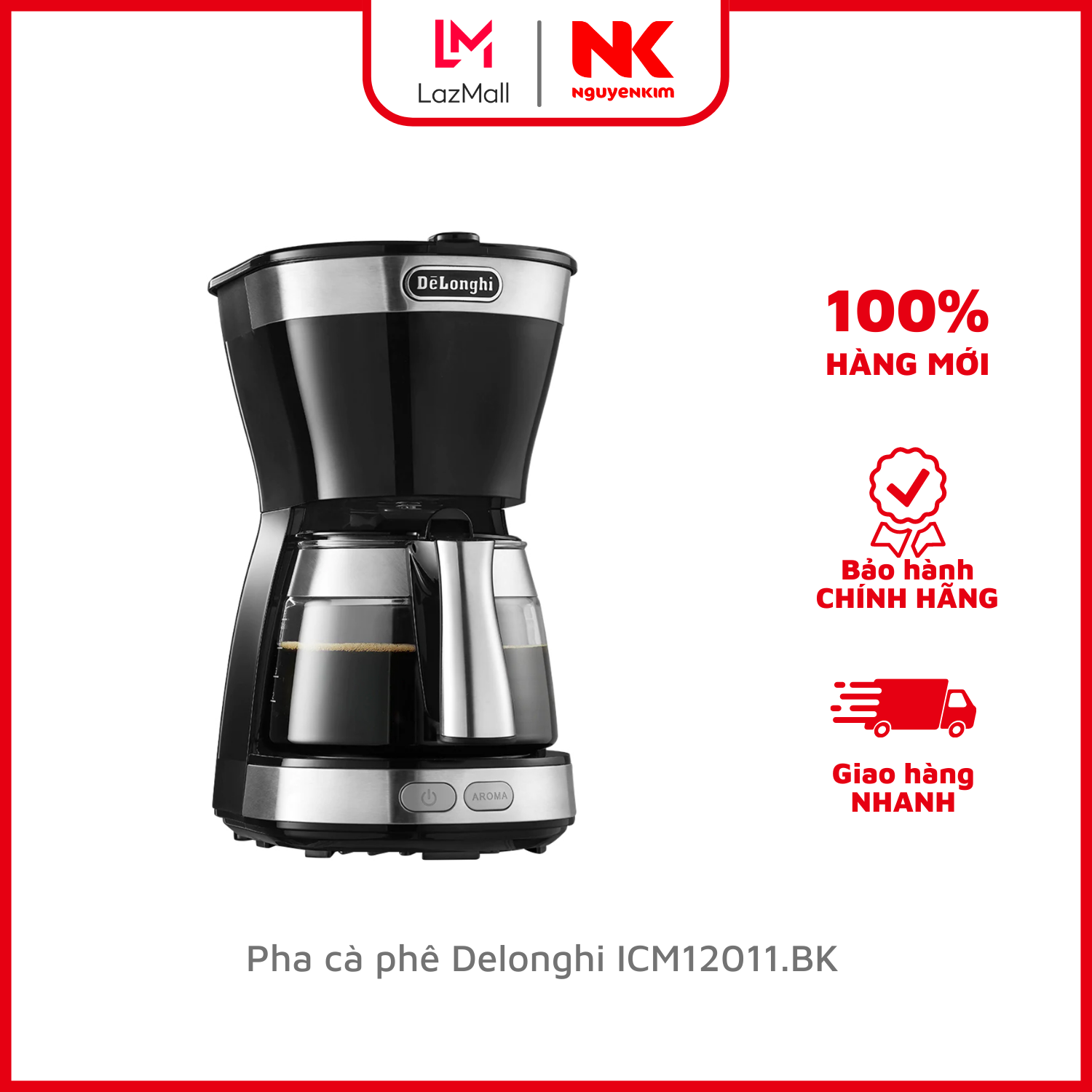 Pha cà phê delonghi icm12011.bk